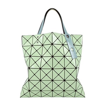 [平輸版] 【ISSEY MIYAKE三宅一生】LUCENT GLOSS MIX雙色6X6手提包(粉綠X軍綠) 真品平輸