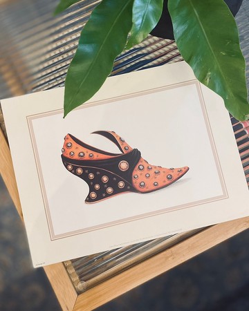 Fiona Saunders復古時尚設計- La Chaussure de Simone平版印刷