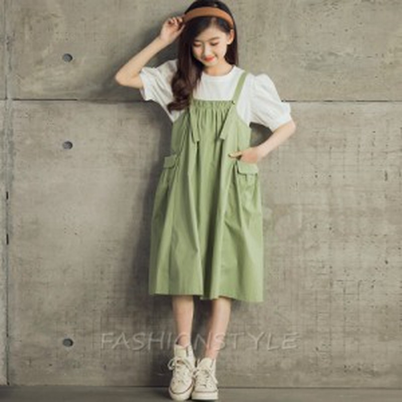 サロペット 夏新作 キッズワンピース トップス 半袖 シャツ ホワイトシャツ グリーン 子供服 女の子 セットアップ 1cm130cm140cm150cm1 通販 Lineポイント最大1 0 Get Lineショッピング