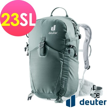 【deuter 德國】TRAIL輕量拔熱透氣背包/登山背包23SL(3440424灰/女性窄肩款)