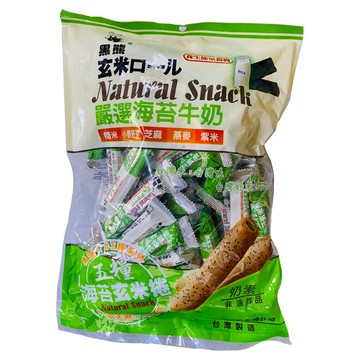 黑熊 五糧海苔玄米捲 奶素  400g  1袋