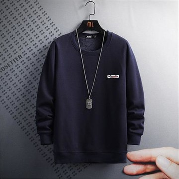 男衛衣運動2025春秋款加肥加大碼胖子寬松加絨加厚長袖套頭打底衫