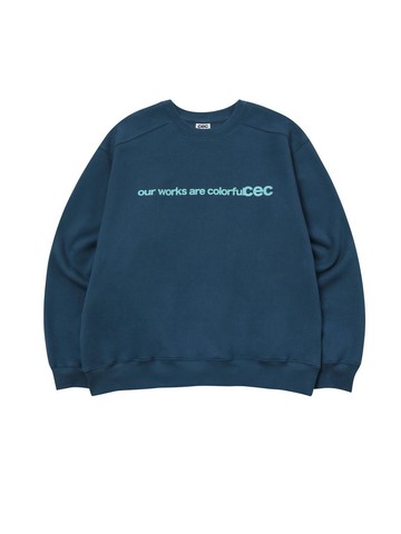 OUR WORKS ARE COLORFUL SWEATSHIRT (BLUE/fleece)