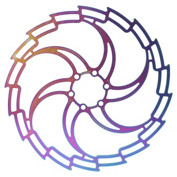 【Lixada】不銹鋼電鍍炫彩鏤空超輕自行車碟剎自行車配件203MM