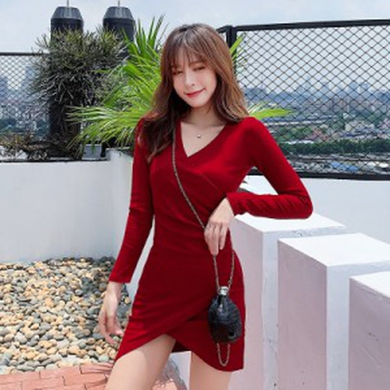 19新品秋夜店セクシー ワンピース スリム スッキリウェストライン タイトワンピース ミニスカート ぴったりｖネックタイトスカート 通販 Lineポイント最大1 0 Get Lineショッピング