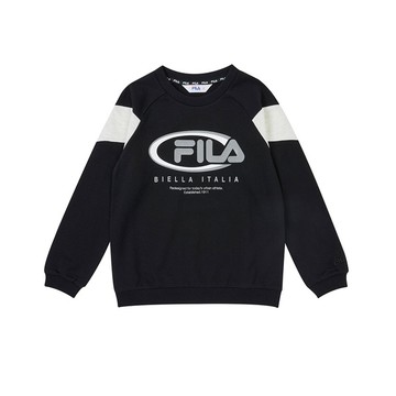 FILA KIDS 童長袖圓領T恤-黑色 1TEZ-8400-BK