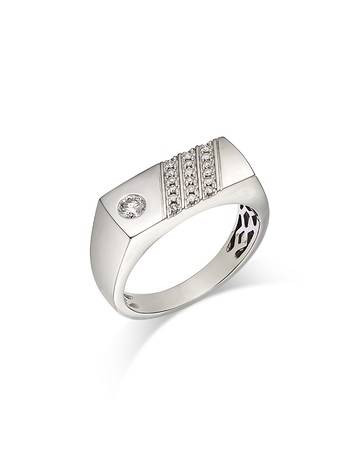 Bloomingdale's Fine Collection Men's Diamond Ring in 14K White Gold, 0.25 ct. t. w.