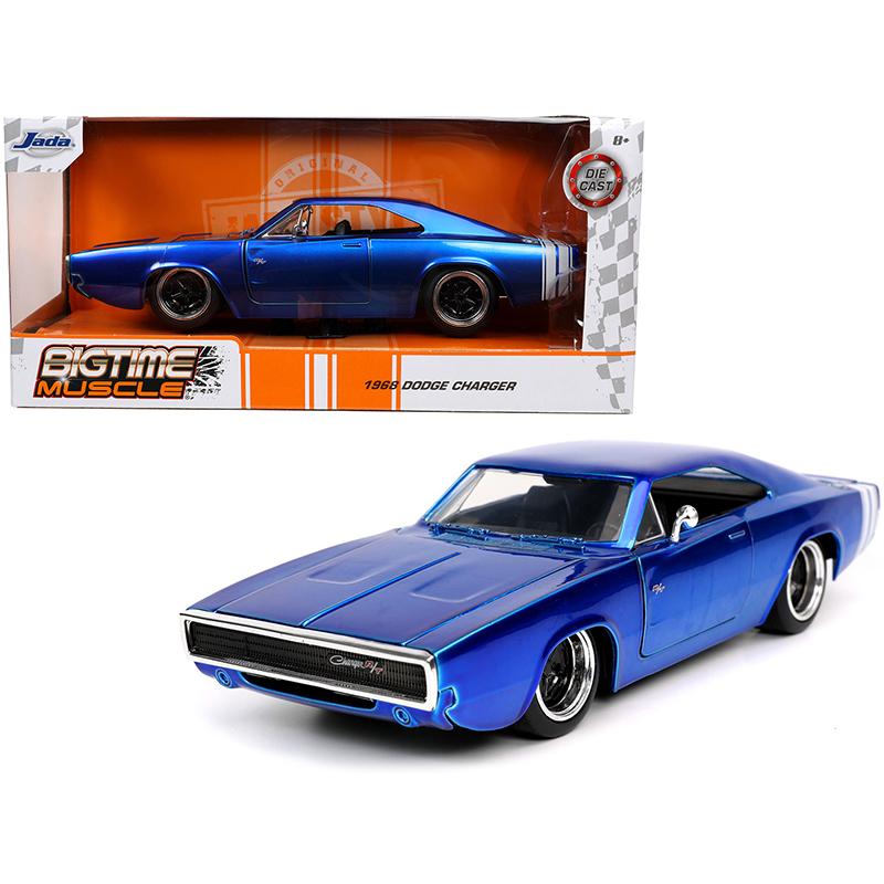 ミニカー 1/24 JadaTOYS 1968 ダッジ・チャージャー 青メタ色