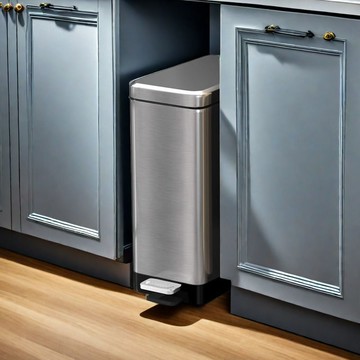 廚房夾縫垃圾桶家用不銹鋼客廳輕奢腳踩衛生間廁所辦公室2024新款