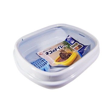 IRIS OHYAMA 愛麗思歐雅瑪 貓便盆  藍色  48.5 x 40 x 13cm  1個