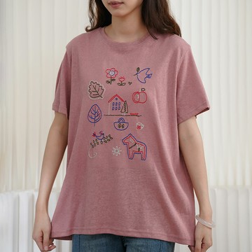 刺繡休閒T恤101205C