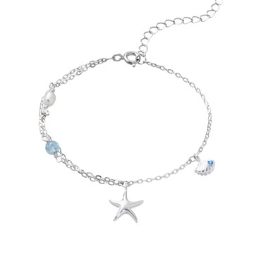 [純銀/海藍寶] 海星拾光手鍊 / 2色 / Starfish Light Bracelet