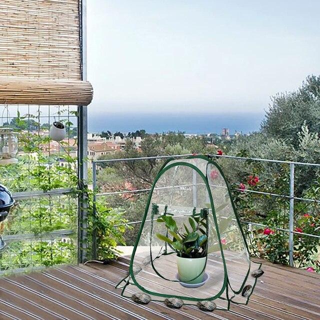 屋外の屋内植物のためのポップアップ小さな温室、ポータブルミニ温室テントガーデニング裏庭花の温室カバー