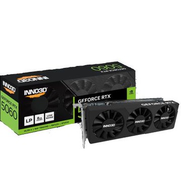 映眾 INNO3D RTX 5060 8GB GDDR7 X3 LOW PROFILE (std:2497MHz/三風扇)註冊四年/長17.8cm)