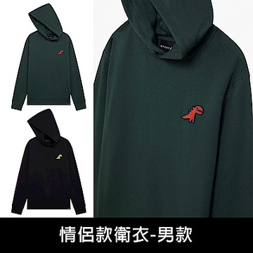agnes b.Sport b. 情侶款/男裝 Dino恐龍刺繡連帽長袖衛衣(多色)