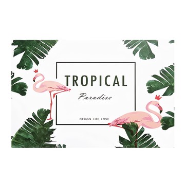 iINDOORS 防水隔熱餐桌墊 粉色火鶴 PP塑膠  45 x 30cm  1片