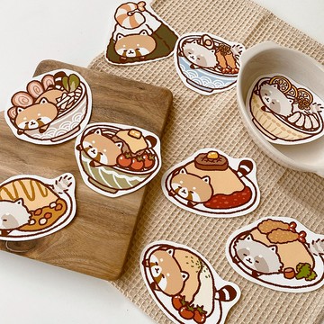 浣熊菓子屋三代大貼紙/共9款/防水貼紙