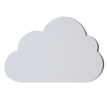 好物良品 韓國簡約可愛矽膠卡通可水洗隔熱杯墊- 食品級材質  防燙止滑  13.5 x 10cm  雲朵 白色  1個