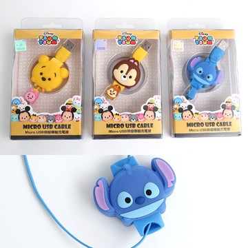 Micro USB伸縮傳輸線 迪士尼 【NSB9】