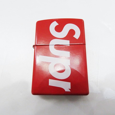 SUPREME 18ss Logo Zippo RED WHITE シュプリーム ジッポ