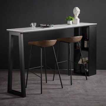 開立發票 快速出貨 吧台桌 高腳桌 意式輕奢巖板吧臺桌家用靠窗陽臺小吧臺高腳桌子酒吧家庭大理石桌