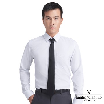 范倫提諾修身條紋長袖襯衫2003-灰條15