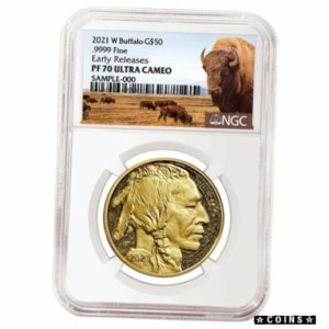 アンティークコイン oz Gold Buffalo Proof Coin NGC PF70 UC ER Label 2021-W