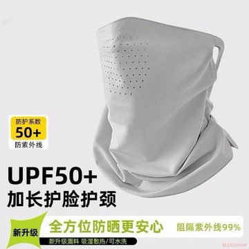 桃園出貨✨防曬面罩男士夏季全臉遮陽口罩戶外登山騎行冰絲透氣薄款加長護頸