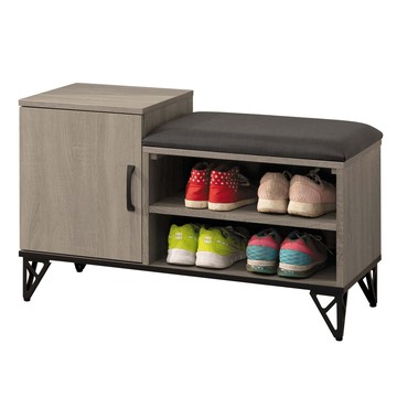 【Hampton 漢汀堡】瑪莉灰橡色3尺坐鞋櫃