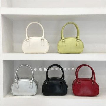 小臟柜 韓國小眾設計質感可愛貝殼包手提保齡球包單肩斜挎小包包
