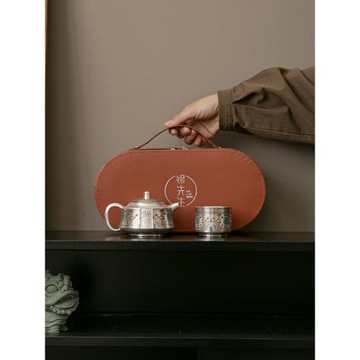 (免運)鎏銀茶壺茶杯家用個人專用功夫茶具陶瓷品茗茶盞杯中秋教師節送禮