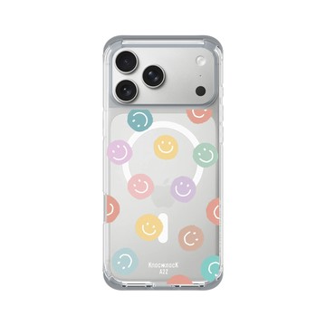 iPhone 17 Pro Max ClearX (MagSafe 兼容) 霜透灰 - Knock Knock A2Z - 微笑糖果