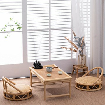 榻榻米桌 茶桌 和室桌 飄窗小茶几民宿榻榻米桌子禪意矮桌家用陽台小桌椅組合日式簡約藤『cyd20859』