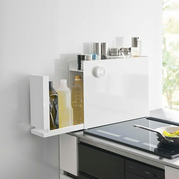 【含稅/免運】 廚房可抽拉置物架臺面防塵防潮大空間瓶罐收納架調料盒整理放置架