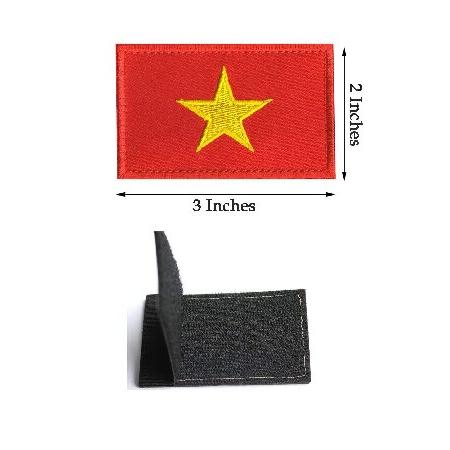 PCS AliPlus Vietnam Flag Patches Embroidered Tactical Military Morale Patch Applique Fastener Hook and Loop