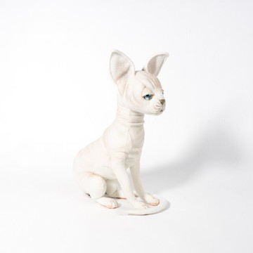 Hansa 8586-斯芬克斯貓(白) 34公分