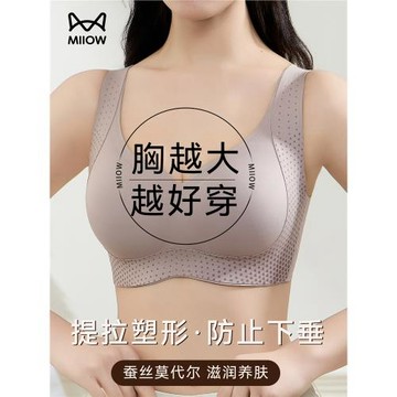 貓人內衣大胸顯小胸顯瘦收副乳防下垂提拉2026新款文胸無鋼圈胸罩