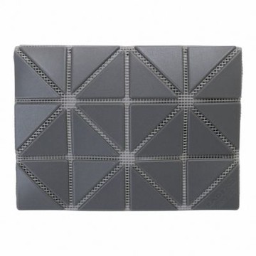 ISSEY MIYAKE  BAOBAO幾何方格3x4名片夾(泥灰x奶白)霧面