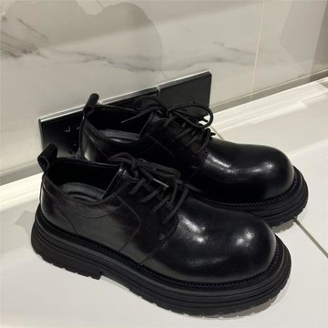 2025春季新款厚低增高德比系帶男鞋