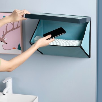 壁畫收納柜衛生間浴室折疊掛墻式置物架免打孔放衣服神器廁所壁掛