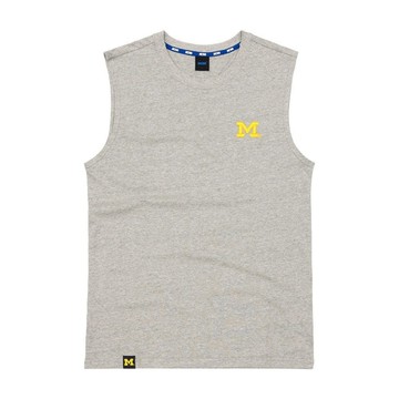NCAA 背心 密西根大學 灰色 小LOGO 上衣 男 7221548412