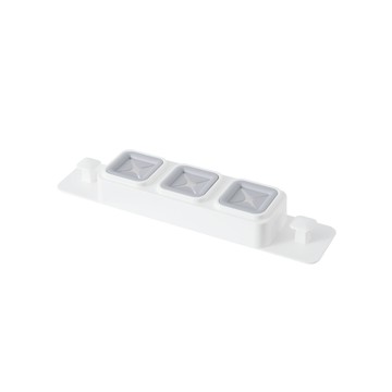 【日本Imakara】三連式十字型無痕壁掛毛巾掛勾/收納塞-3入-多色可選-灰