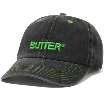 BUTTER GOODS BG251E15300F ROUNDED 6 PANEL CAP 老帽 棒球帽 (水洗黑色)
