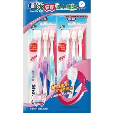 刷樂纖柔炫麗牙刷6入【愛買】