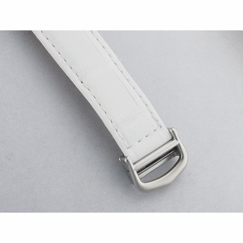カルティエ・パシャC対応ホワイトカーフレザーベルト・バックル