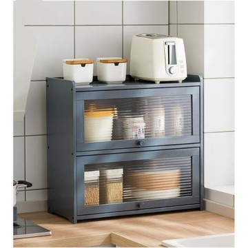 廚房碗柜置物架碗盤收納架盒多功能碗架瀝水架碗筷柜子儲物柜帶門