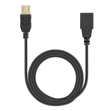 FUNDIGITAL USB2.0傳輸線-A公對A母 1.8M-黑