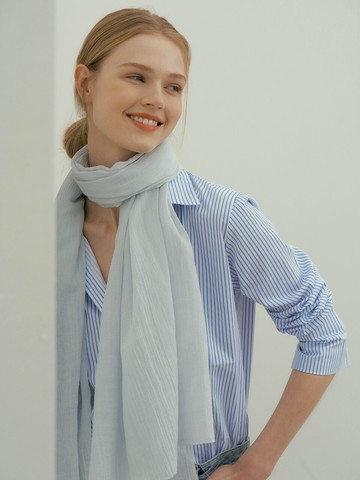 Fresh Cotton Scarf_Blue