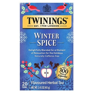 Twinings, 調味草本茶，冬季香料，無咖啡萃取，20 茶包，1.41 盎司（40 克）
