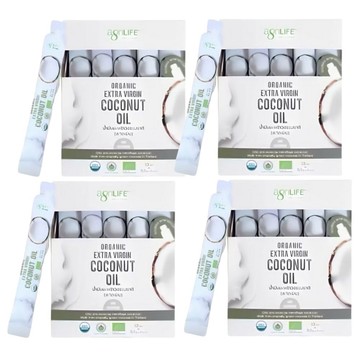 椰子油 AgriLIFE有機冷壓初榨椰子油 椰子油 隨身包 300ml*4盒 烘焙料理必備
